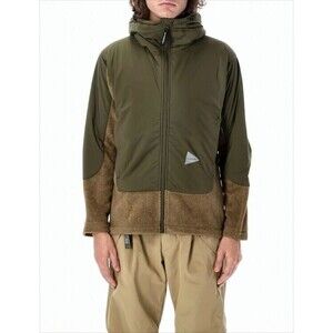 And Wander Two-Tone Textured Jacket With Hood And Logo - NWT